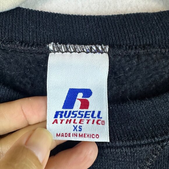 Russell SDSU Aztec Black Pullover Sweater Womens XS Crewneck Sweatshirt 90s - Picture 9 of 13